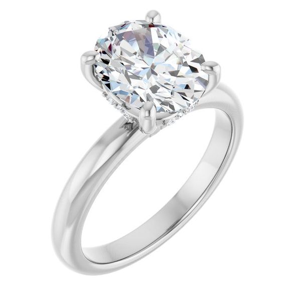 Hidden Halo-Style Engagement Ring