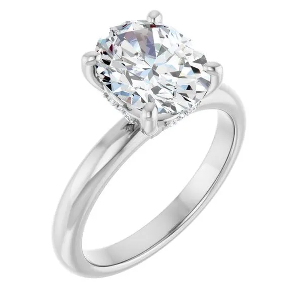 Hidden Halo-Style Engagement Ring
