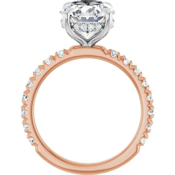 Claw-Prong Hidden Halo-Style Engagement Ring Image 2 Futer Bros Jewelers York, PA