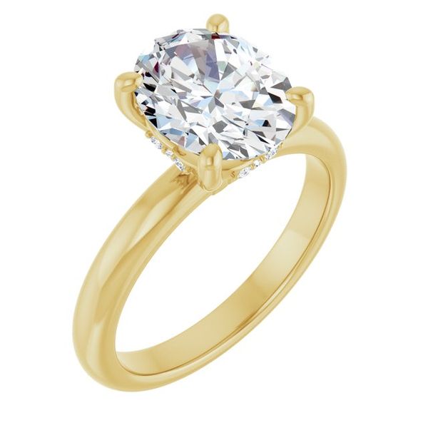 Hidden Halo-Style Engagement Ring