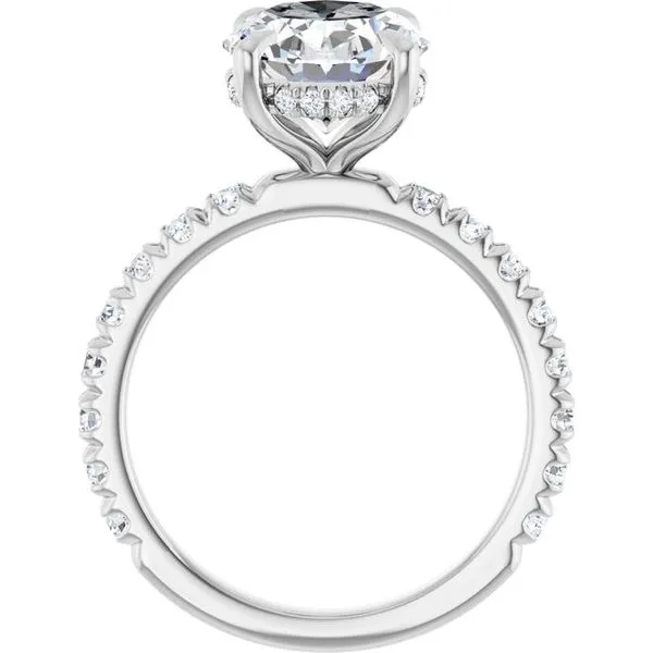 Claw-Prong Hidden Halo-Style Engagement Ring Image 2 Raleigh Diamond Fine Jewelry Raleigh, NC