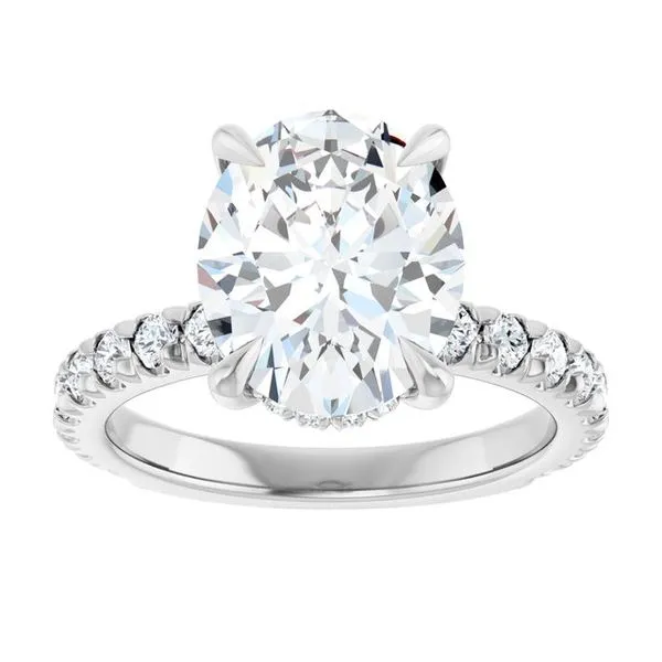 Claw-Prong Hidden Halo-Style Engagement Ring Image 3 Raleigh Diamond Fine Jewelry Raleigh, NC