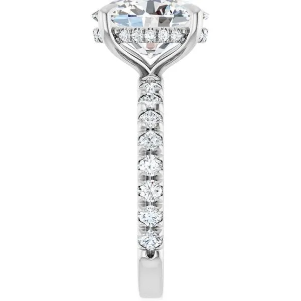 Claw-Prong Hidden Halo-Style Engagement Ring Image 4 The Jewelry Source El Segundo, CA