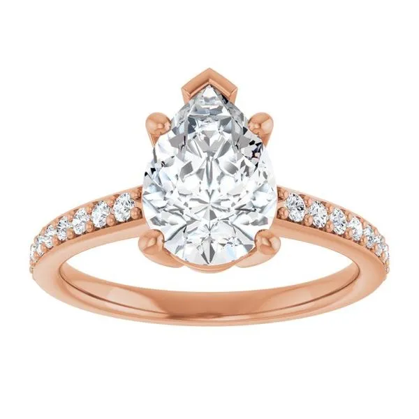 V-End Prong Engagement Ring Image 3 Rox Atlanta Jewelers Decatur, GA