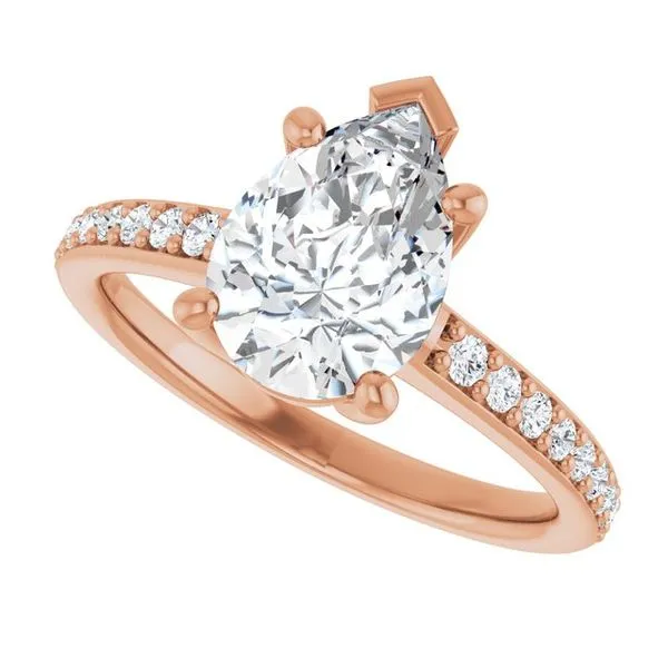 V-End Prong Engagement Ring Image 5 Eskews Fine Jewelers Lee's Summit, MO