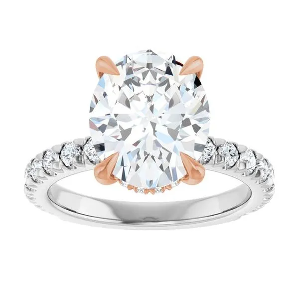 Claw-Prong Hidden Halo-Style Engagement Ring Image 3 Futer Bros Jewelers York, PA