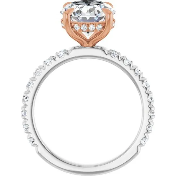 Claw-Prong Hidden Halo-Style Engagement Ring Image 2 Arezzo Jewelers Elmwood Park, IL