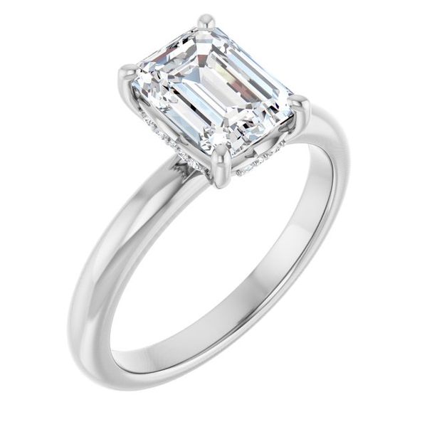 Hidden Halo-Style Engagement Ring