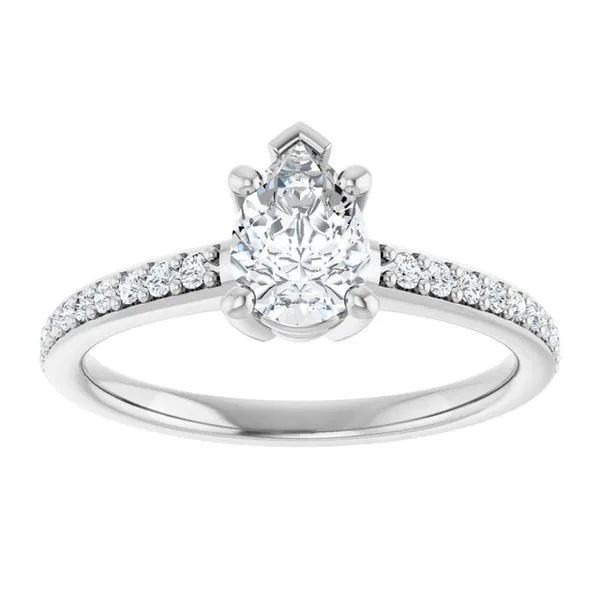 V-End Prong Engagement Ring Image 3 Eskews Fine Jewelers Lee's Summit, MO