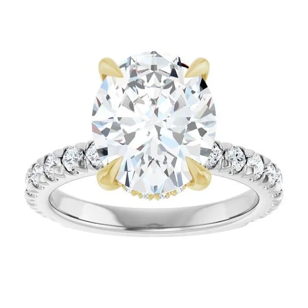Claw-Prong Hidden Halo-Style Engagement Ring Image 3 Vulcan's Forge LLC KANSAS CITY, MO