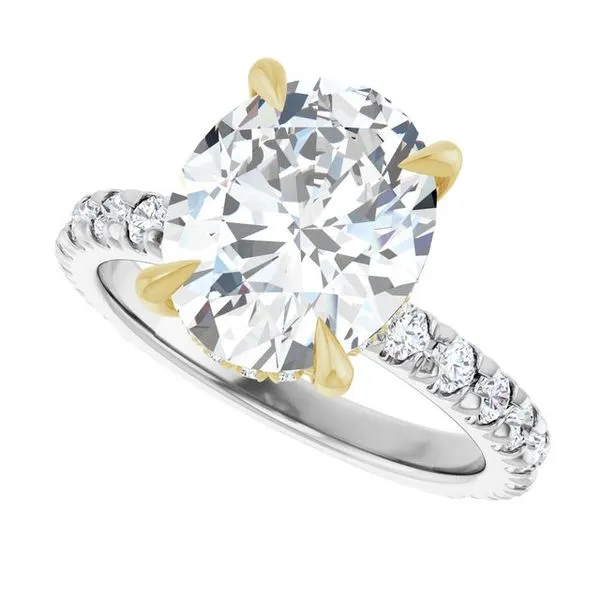 Claw-Prong Hidden Halo-Style Engagement Ring Image 5 Clater Jewelers Louisville, KY