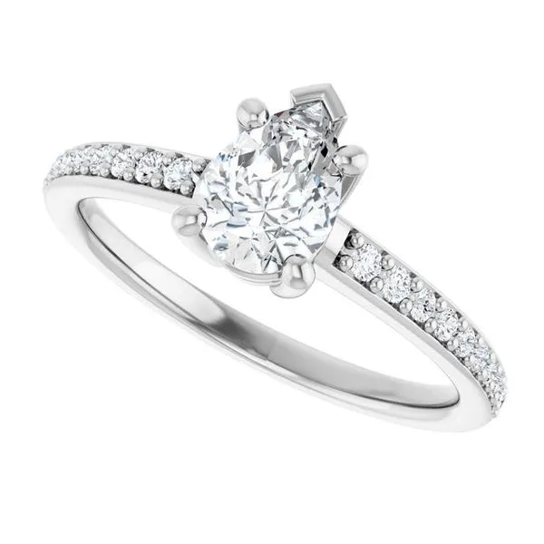 V-End Prong Engagement Ring Image 5 Rox Atlanta Jewelers Decatur, GA