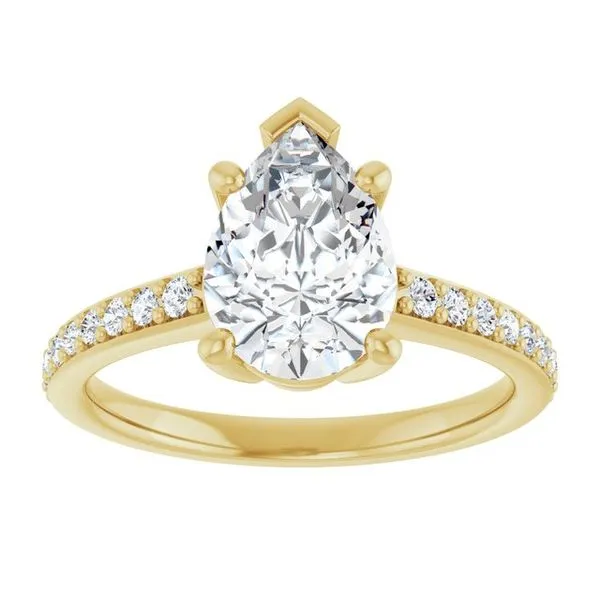 V-End Prong Engagement Ring Image 3 Eskews Fine Jewelers Lee's Summit, MO