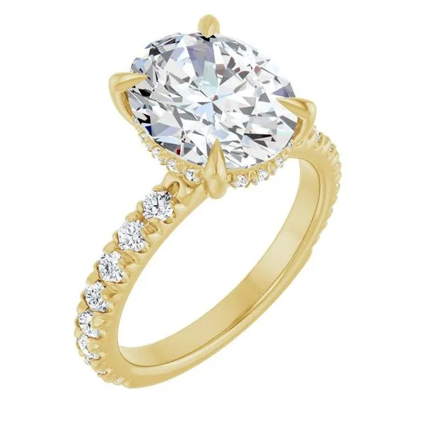 Claw-Prong Hidden Halo-Style Engagement Ring Futer Bros Jewelers York, PA