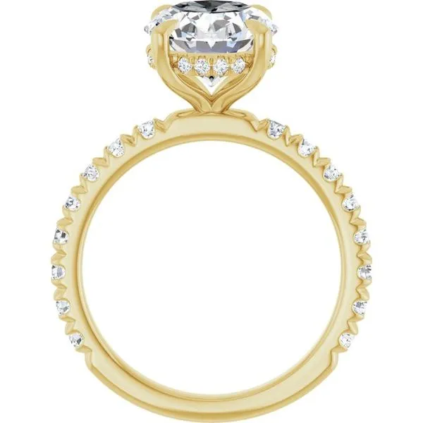 Claw-Prong Hidden Halo-Style Engagement Ring Image 2 Vulcan's Forge LLC KANSAS CITY, MO