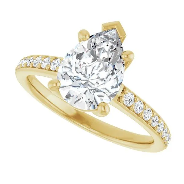 V-End Prong Engagement Ring Image 5 Eskews Fine Jewelers Lee's Summit, MO