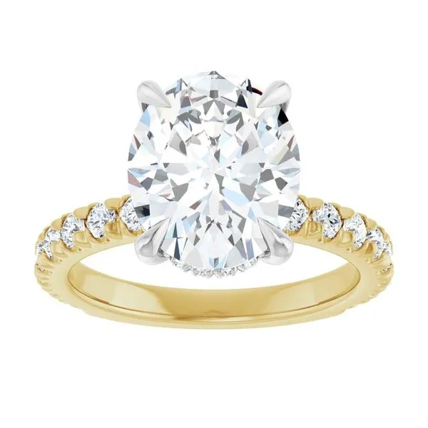 Claw-Prong Hidden Halo-Style Engagement Ring Image 3 Clater Jewelers Louisville, KY