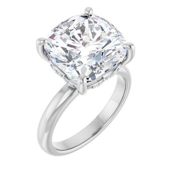 Hidden Halo-Style Engagement Ring