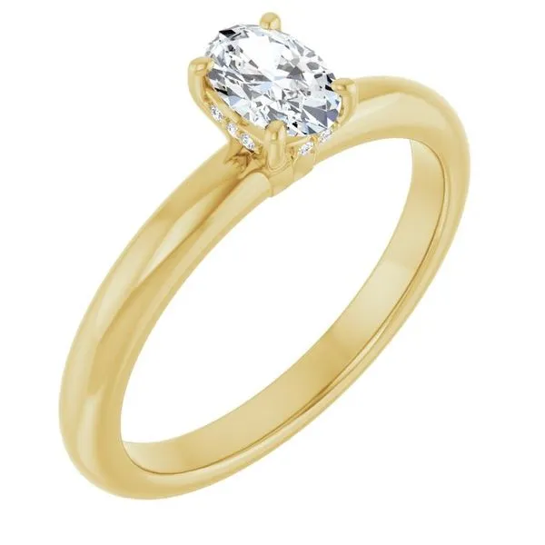 Hidden Halo-Style Engagement Ring