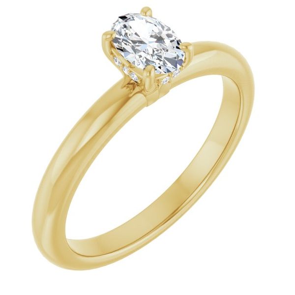 Hidden Halo-Style Engagement Ring