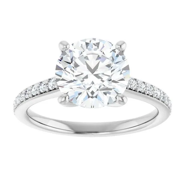 V-End Prong Engagement Ring Image 3 Rox Atlanta Jewelers Decatur, GA