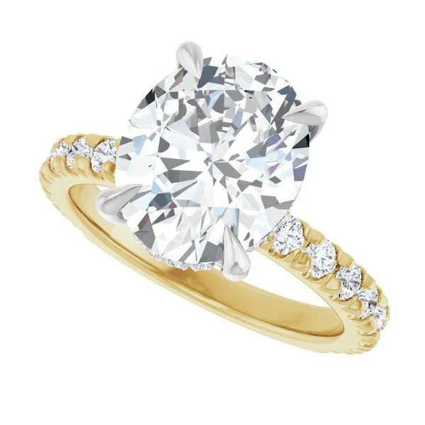 Claw-Prong Hidden Halo-Style Engagement Ring Image 5 Morin Jewelers Southbridge, MA