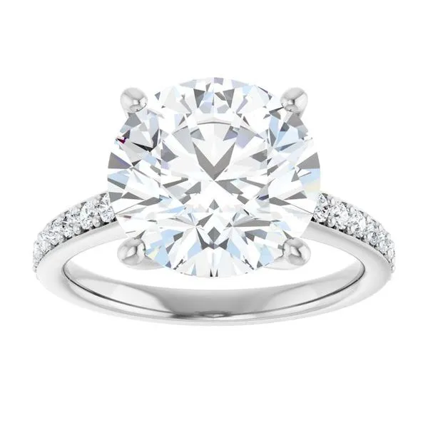 V-End Prong Engagement Ring Image 3 Rox Atlanta Jewelers Decatur, GA