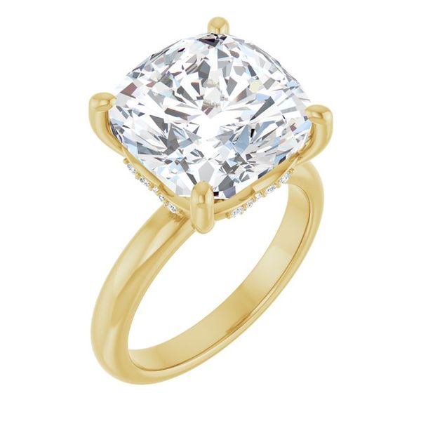 Hidden Halo-Style Engagement Ring