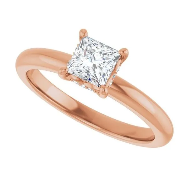 Hidden Halo-Style Engagement Ring Image 5 Raleigh Diamond Fine Jewelry Raleigh, NC