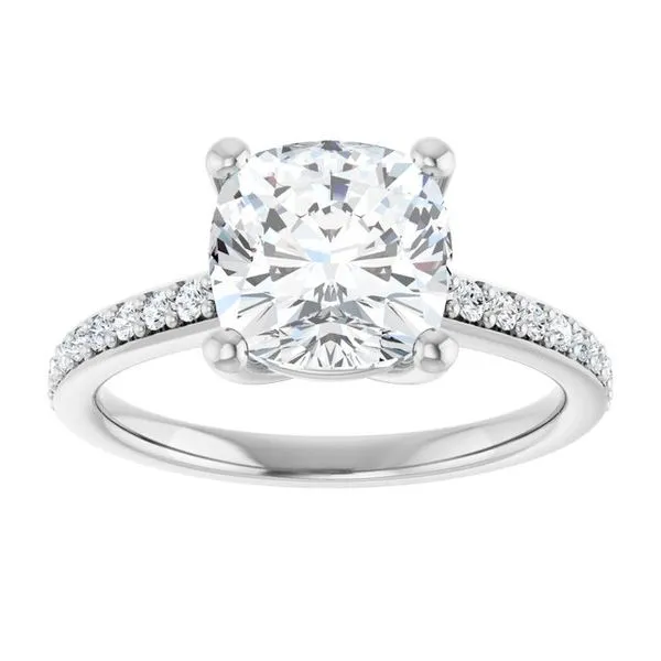 V-End Prong Engagement Ring Image 3 Rox Atlanta Jewelers Decatur, GA
