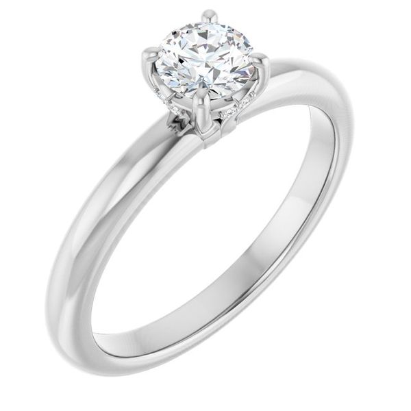 Hidden Halo-Style Engagement Ring