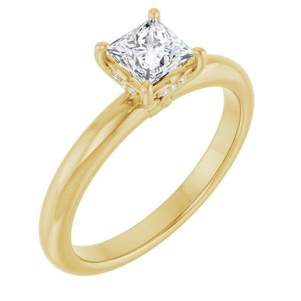 Hidden Halo-Style Engagement Ring