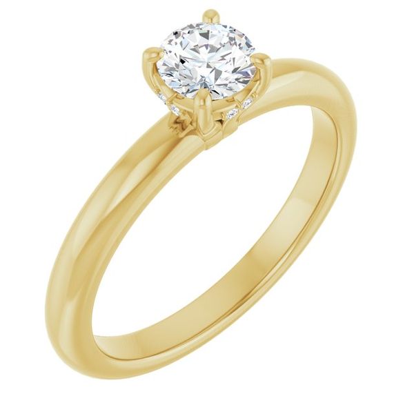 Hidden Halo-Style Engagement Ring