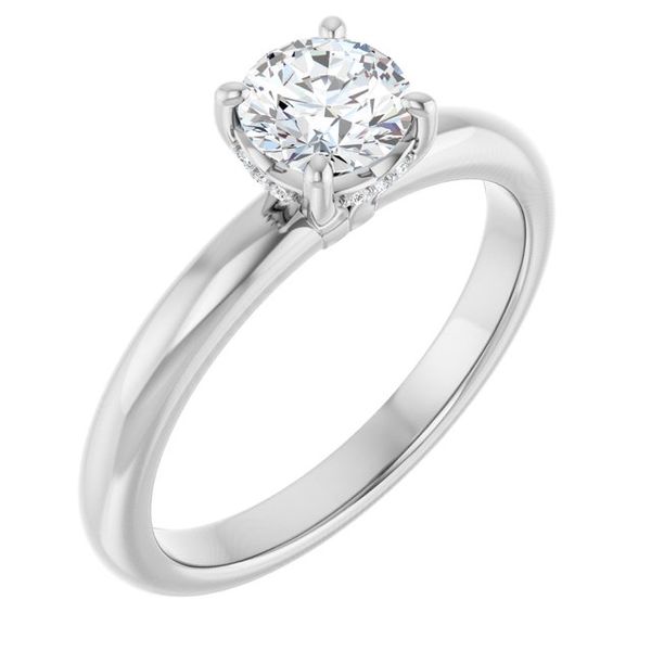 Hidden Halo-Style Engagement Ring