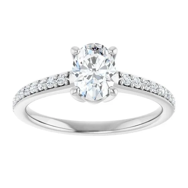 V-End Prong Engagement Ring Image 3 Rox Atlanta Jewelers Decatur, GA