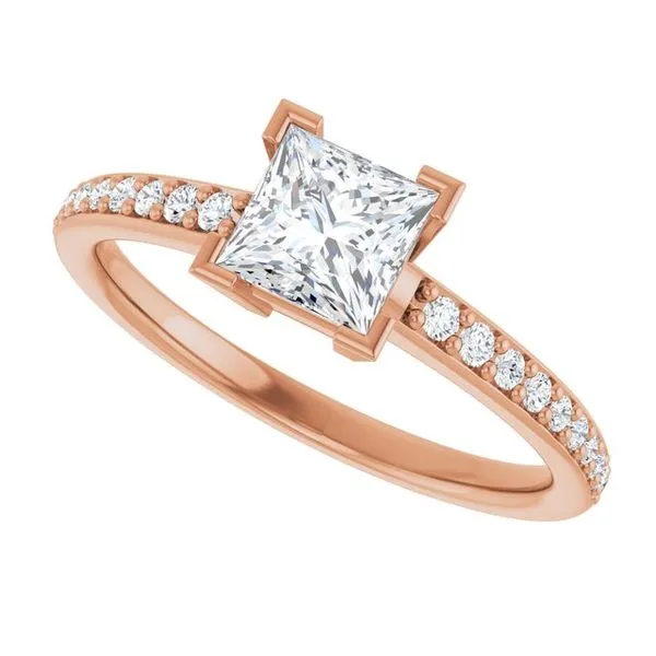 V-End Prong Engagement Ring Image 5 Austin's Fine Diamonds & Jewelry Lyndhurst, NJ