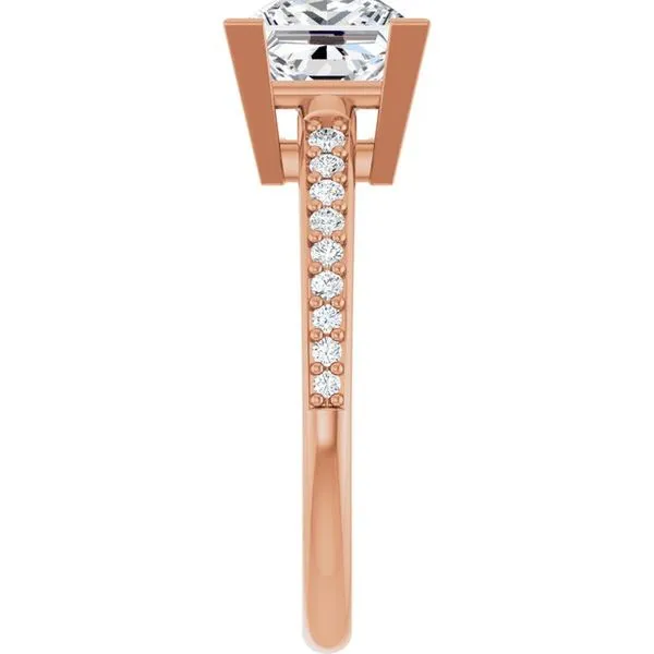 V-End Prong Engagement Ring Image 4 Michael Szwed Jewelers Longmeadow, MA