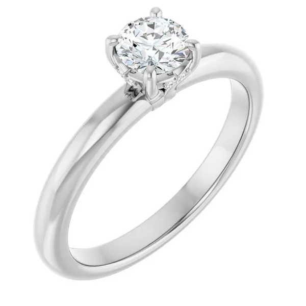 Hidden Halo-Style Engagement Ring