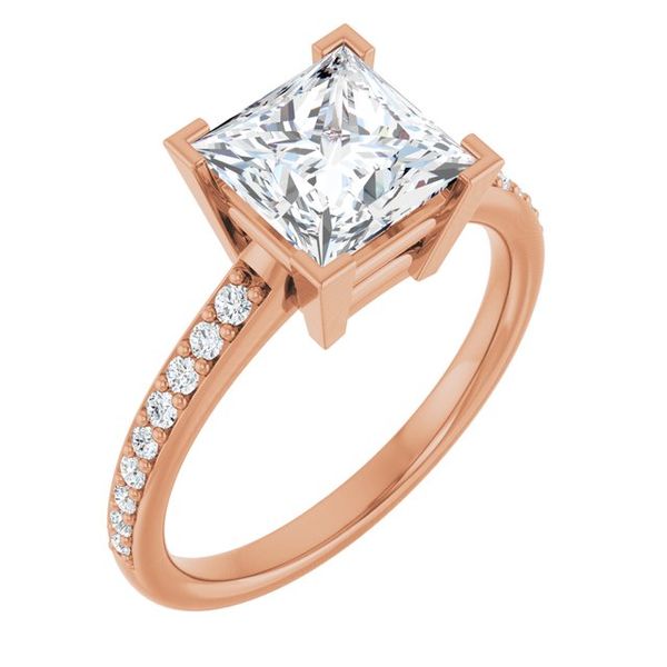 V-End Prong Engagement Ring