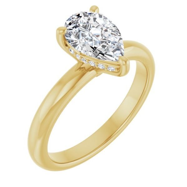 Hidden Halo-Style Engagement Ring