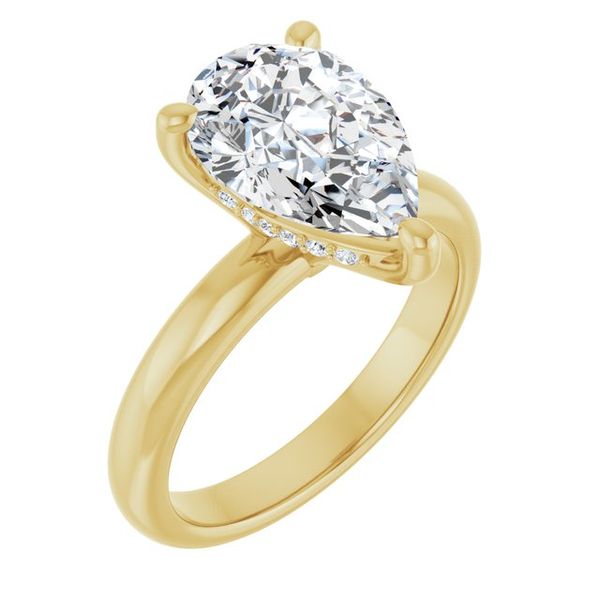 Hidden Halo-Style Engagement Ring