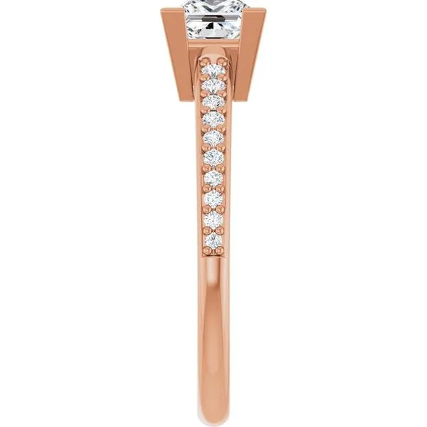 V-End Prong Engagement Ring Image 4 Hudson Valley Goldsmith New Paltz, NY