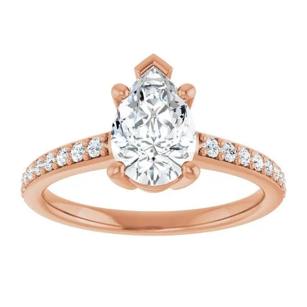 V-End Prong Engagement Ring Image 3 Rox Atlanta Jewelers Decatur, GA