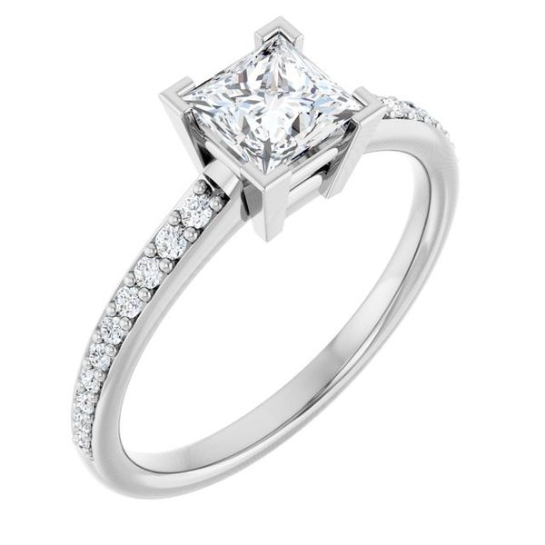 V-End Prong Engagement Ring
