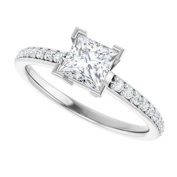 V-End Prong Engagement Ring Image 5 Clater Jewelers Louisville, KY