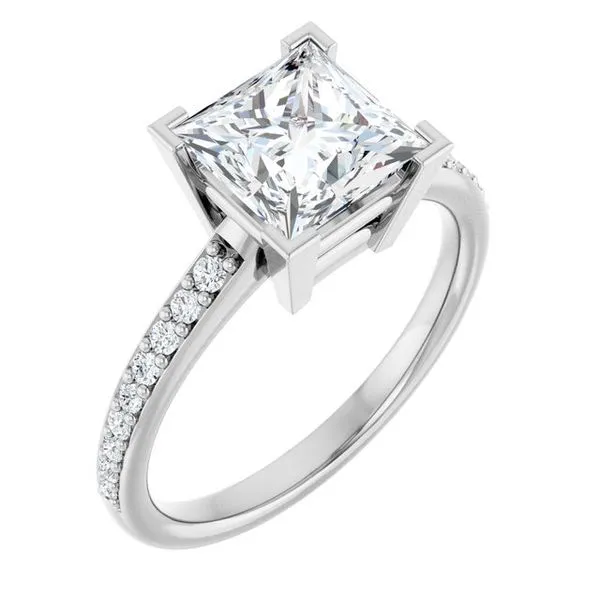 V-End Prong Engagement Ring