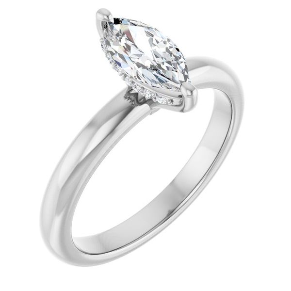 Hidden Halo-Style Engagement Ring