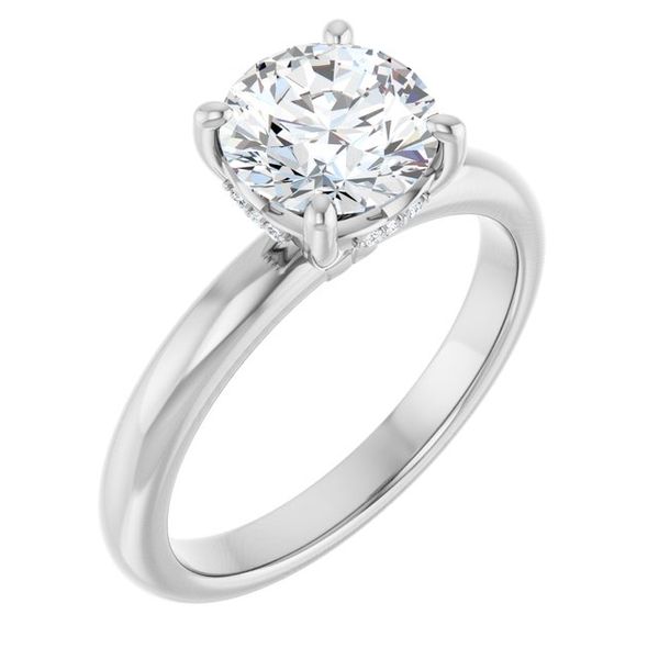 Hidden Halo-Style Engagement Ring