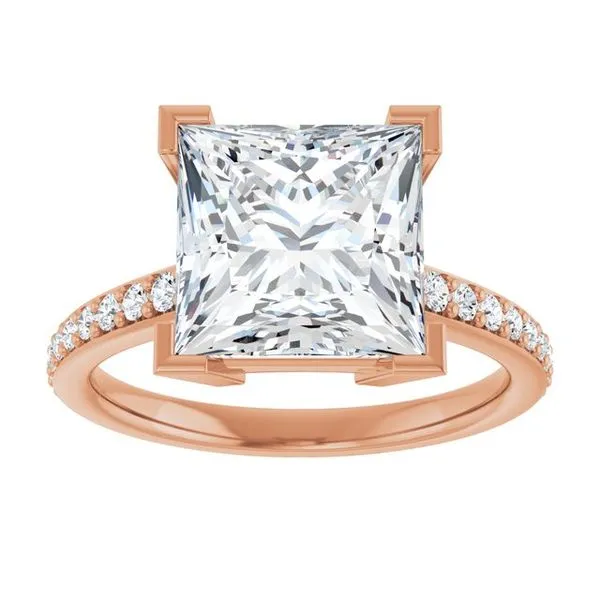 V-End Prong Engagement Ring Image 3 Austin's Fine Diamonds & Jewelry Lyndhurst, NJ