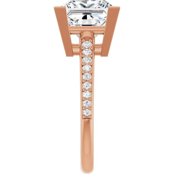 V-End Prong Engagement Ring Image 4 Hudson Valley Goldsmith New Paltz, NY